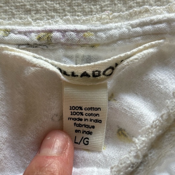 Vintage Billabong cropped paisley white and yellow tank top - Picture 4 of 7